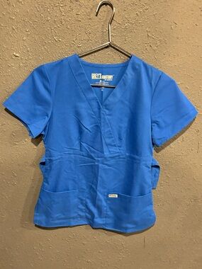 Grey's Anatomy Women's V-Neck Scrub Top - Blue